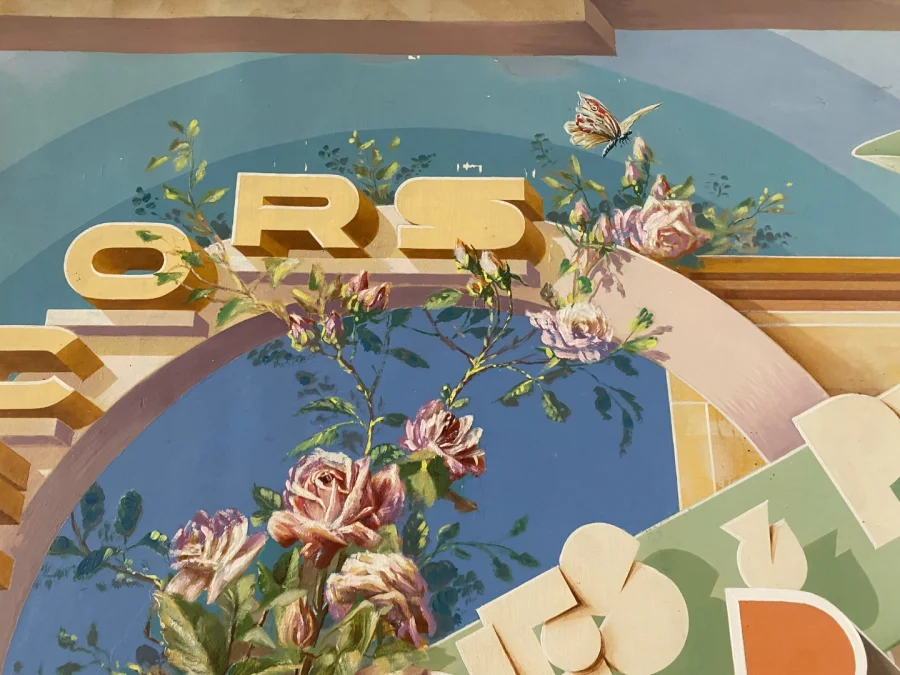 Grande publicité d'un peintre en lettre,