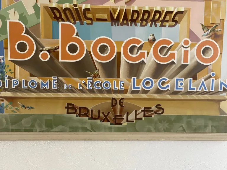 Grande publicité d'un peintre en lettre,
