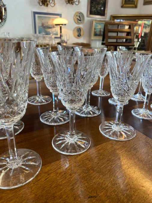 série de verres en cristal de Saint Louis