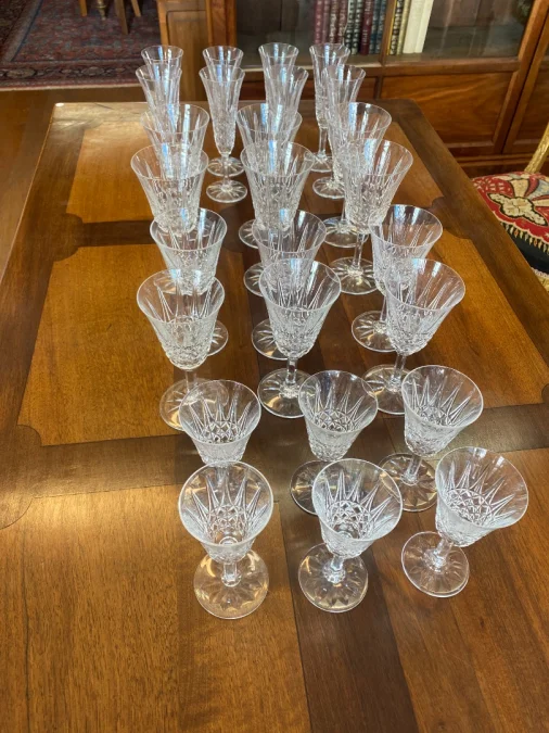 série de verres en cristal de Saint Louis