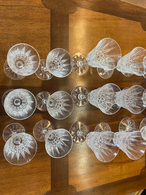 série de verres en cristal de Saint Louis