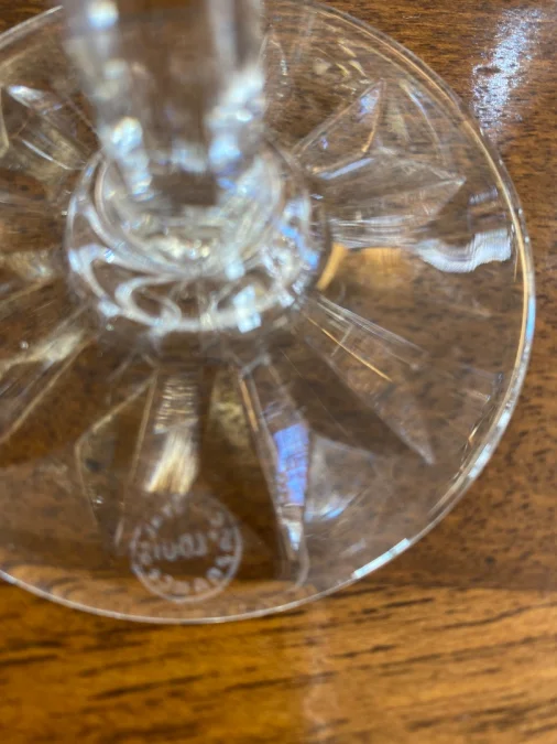 série de verres en cristal de Saint Louis
