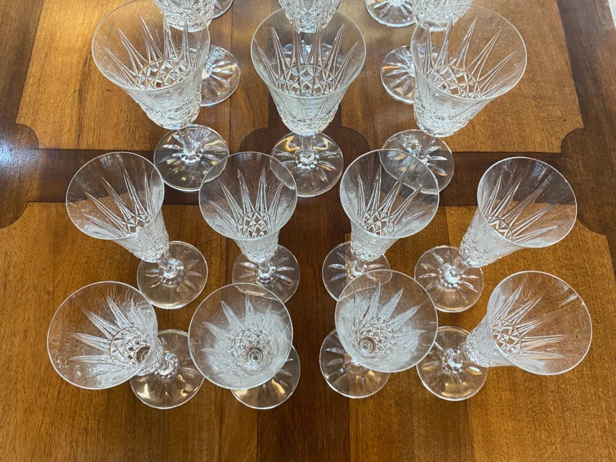 série de verres en cristal de Saint Louis