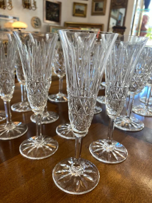 série de verres en cristal de Saint Louis