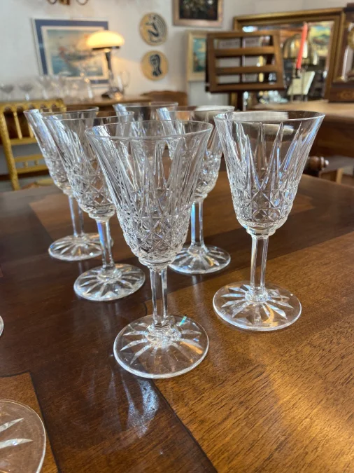série de verres en cristal de Saint Louis