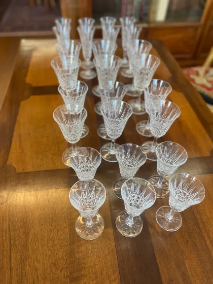 série de verres en cristal de Saint Louis