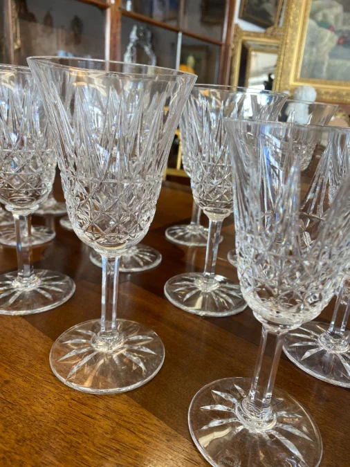 série de verres en cristal de Saint Louis