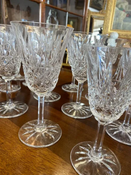 série de verres en cristal de Saint Louis