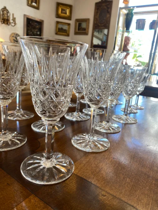 série de verres en cristal de Saint Louis