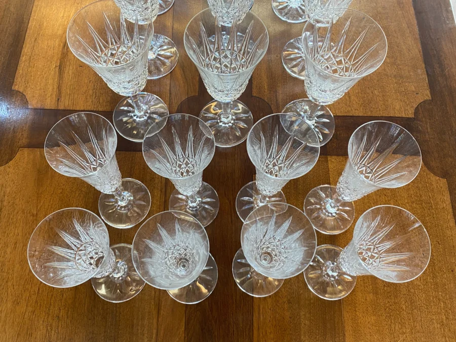 série de verres en cristal de Saint Louis