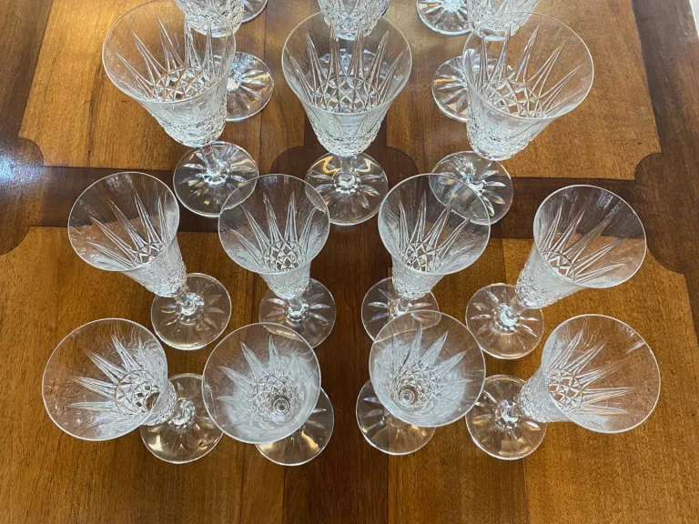 série de verres en cristal de Saint Louis