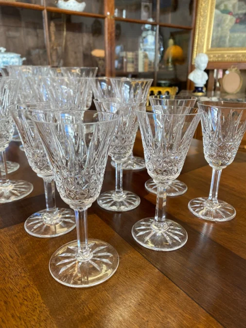 série de verres en cristal de Saint Louis