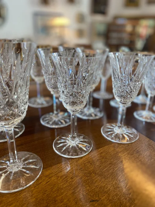 série de verres en cristal de Saint Louis