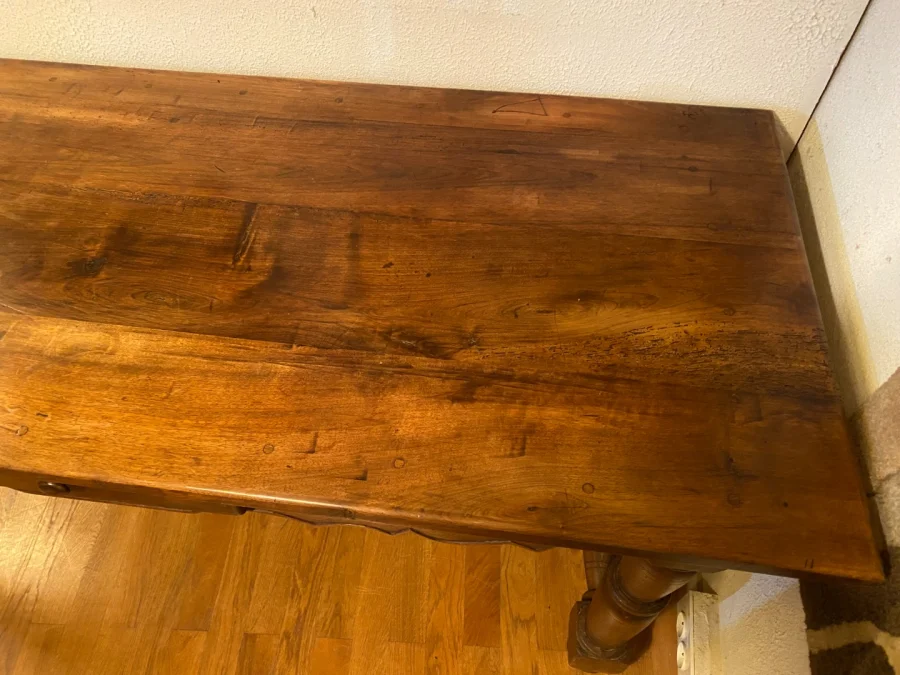 Table pouvant faire console en noyer