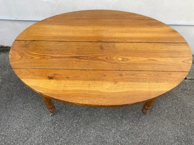 Table à 8 pieds en frêne, 6 allonges