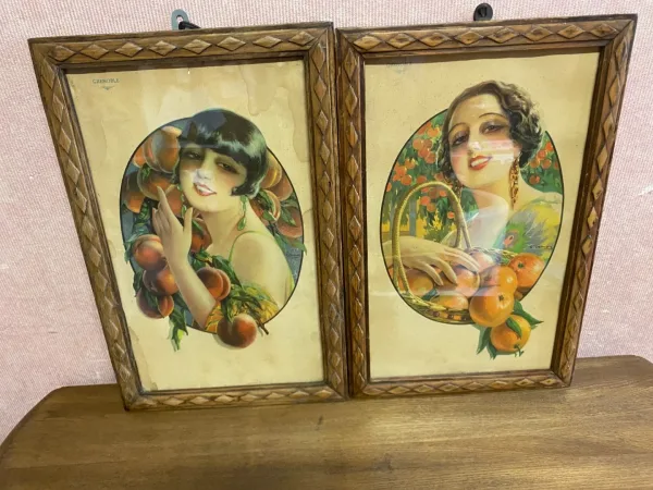 Paire de Chromolithographies de Camps