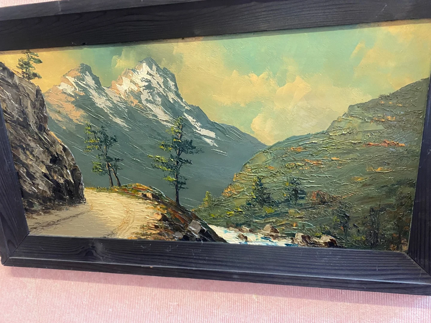 PAIR OF OIL ON CARDBOARD PAINTINGS