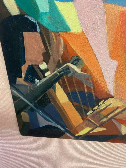 Huile sur toile "les danseuses", non signée.