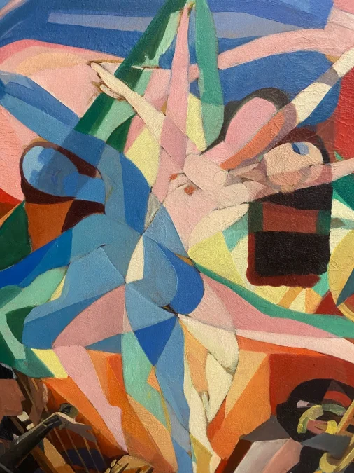 Huile sur toile "les danseuses", non signée.