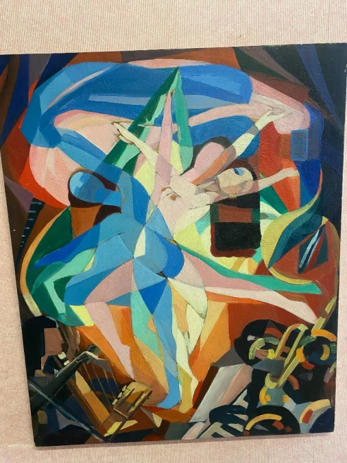 Huile sur toile "les danseuses", non signée.