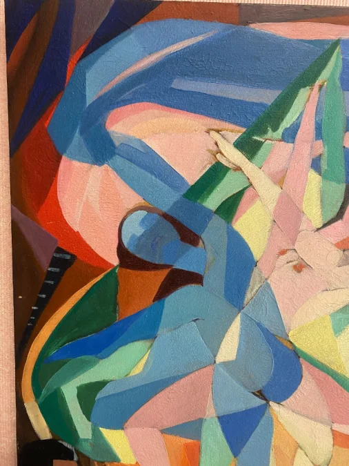 Huile sur toile "les danseuses", non signée.