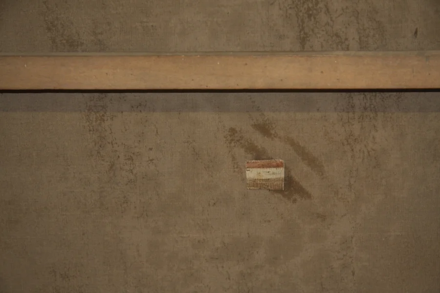 Huile sur toile présentant un ermite. Très bon état