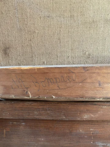 Gesigneerd olieverfschilderij op doek door Maurice Bompard 1857–1936. Gezicht op Venetië. 1886 — Uitstekende staat