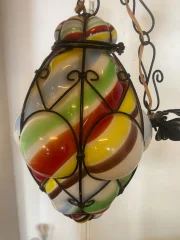 Lanterna in vetro di Murano, modello Arlecchino, anni '50.