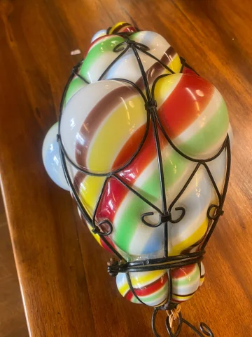 Lanterna in vetro di Murano, modello Arlecchino, anni '50. — Eccellente stato