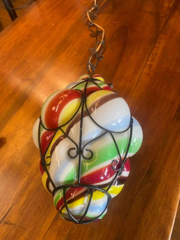 Lanterna in vetro di Murano, modello Arlecchino, anni '50. — Eccellente stato