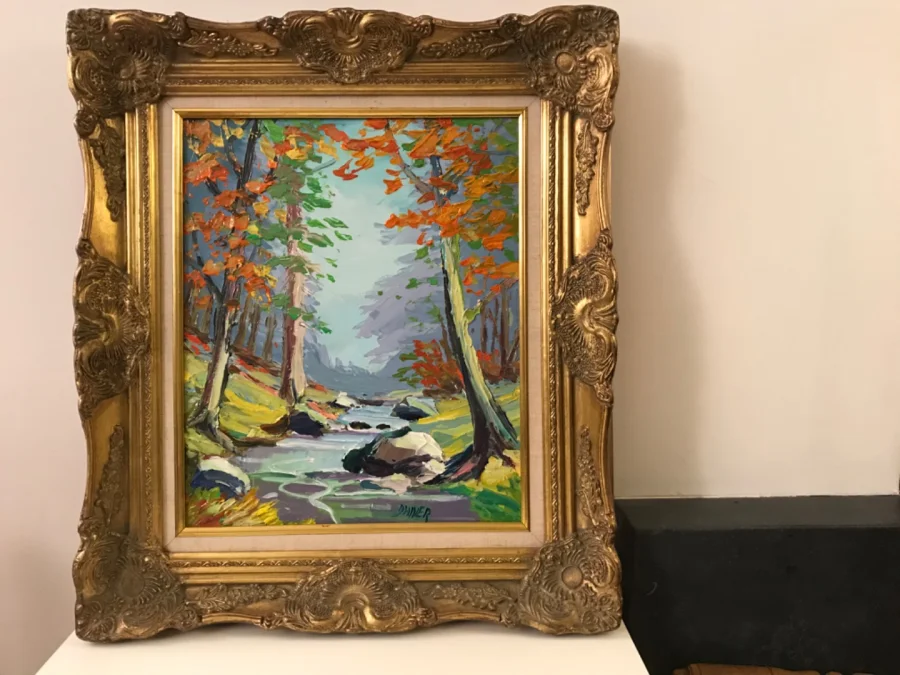 OIL ON CANVAS サイン入り DHIVERS