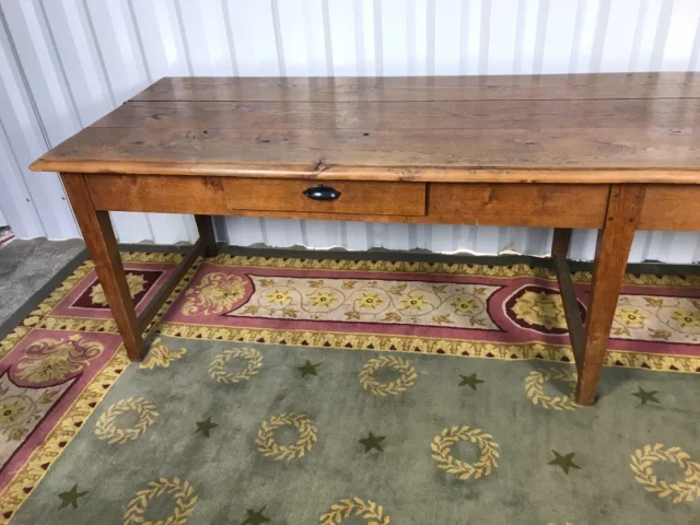 Table de ferme en chêne massif à entrecroise 1900