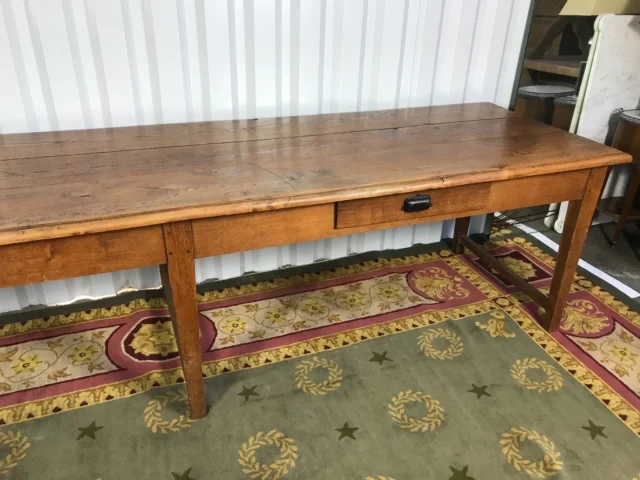Table de ferme en chêne massif à entrecroise 1900