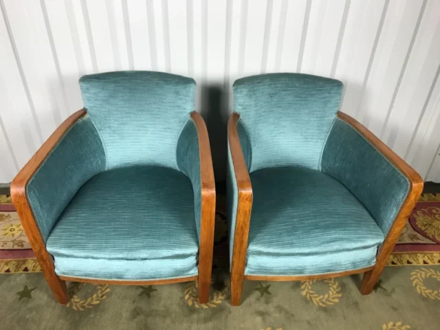 PAIR OF ART DECO PERIOD ARMCHAIRS