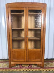 Vitrine - Bibliothèque époque Art Déco chêne massif