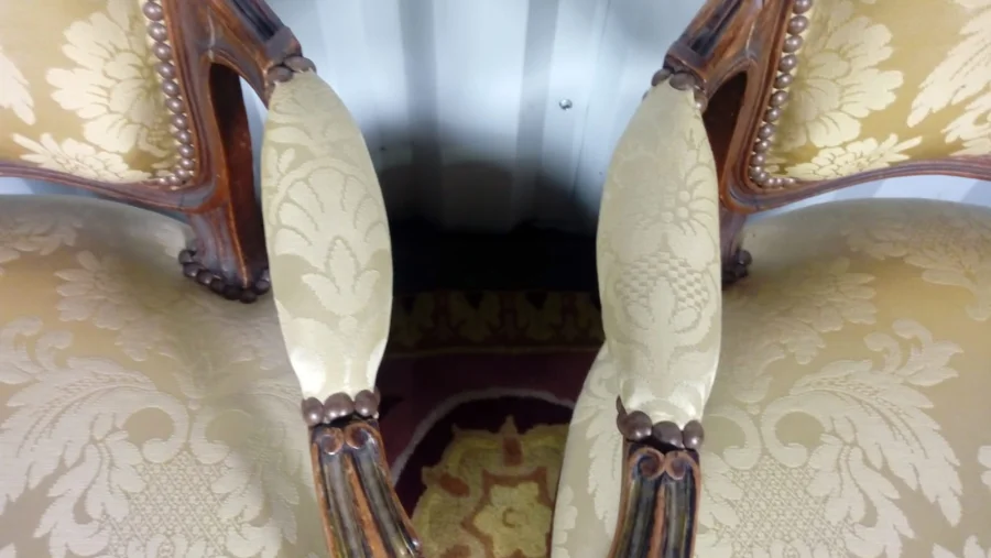 PAIR OF LOUIS XV STYLE ARMCHAIRS