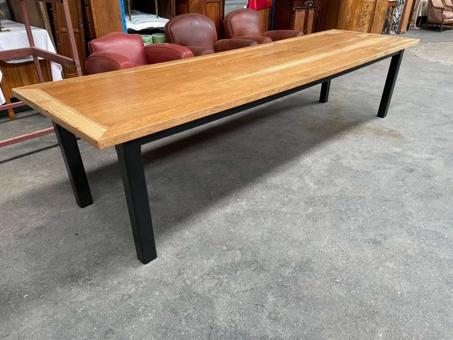 Table de ferme en chêne massif 3,27 mètres