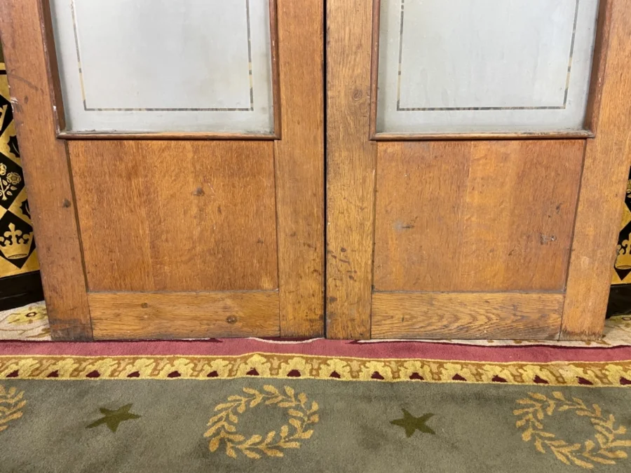 Paire de portes de magasin des années 1950