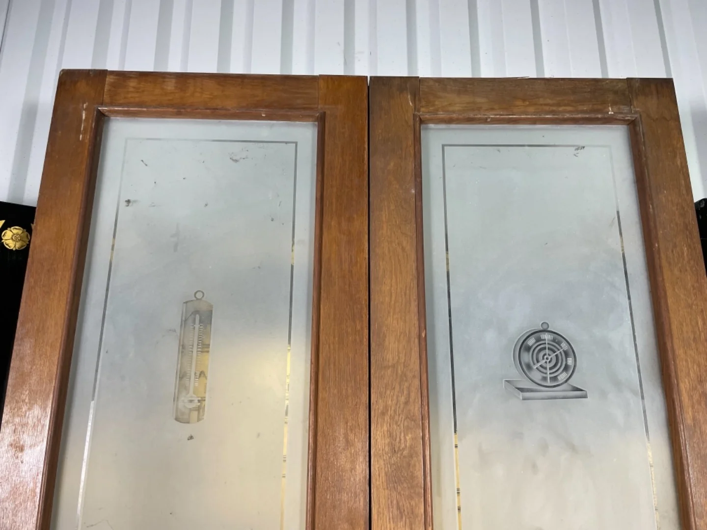 Paire de portes de magasin des années 1950