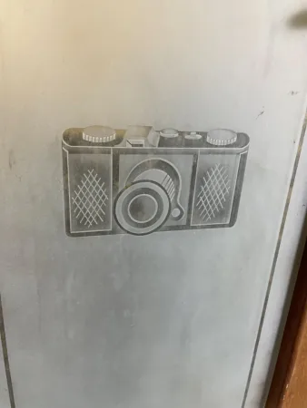 Paire de portes de magasin des années 1950