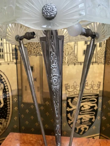 Lampe à poser Art Déco signe « Frères Muller Luneville »
