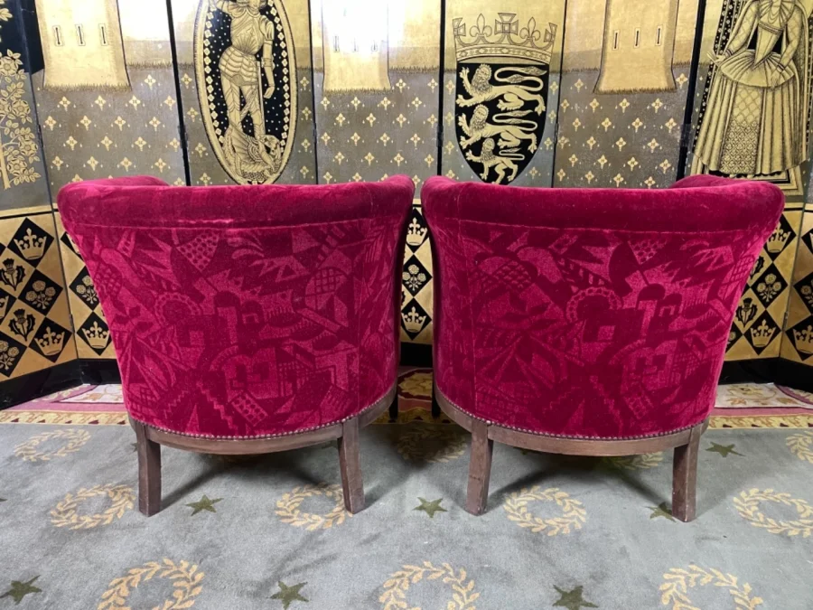 PAIR OF ART DECO  PERIOD ARMCHAIRS