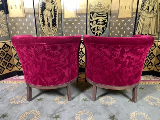 Paire de fauteuils bergères époque Art Déco