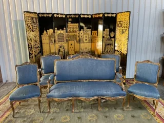 LOUIS XV STYLE LIVING ROOM SUITE