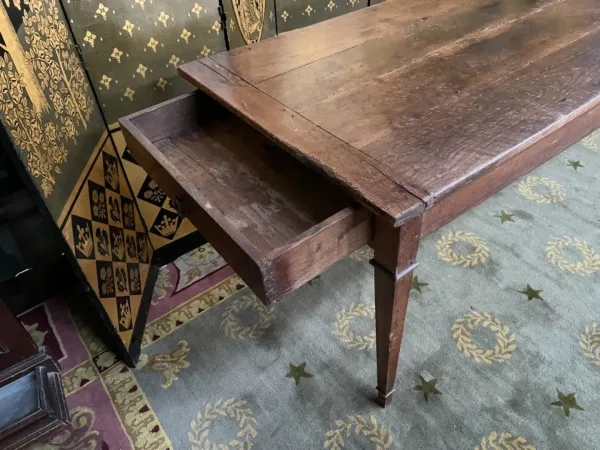 Table de ferme en chêne massif époque 19eme