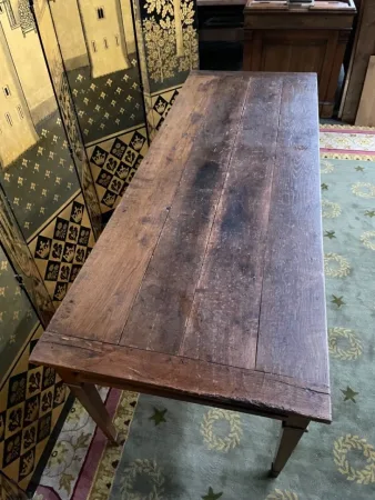 Table de ferme en chêne massif époque 19eme