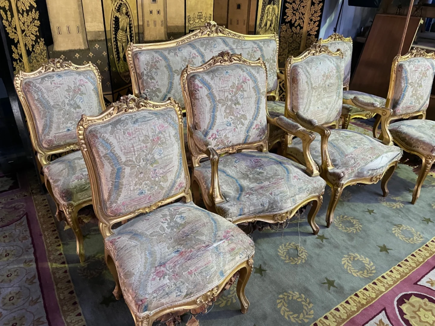 SUITE DE SALA DE ESTILO LOUIS XV