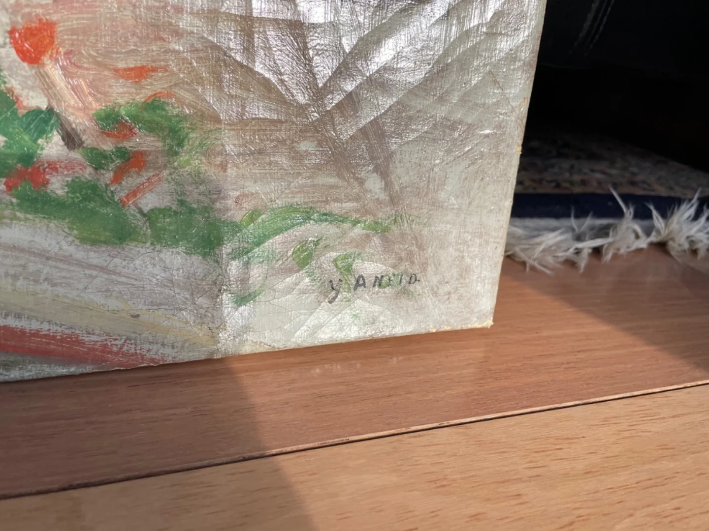 Huile sur toile scène de vie école du 19eme