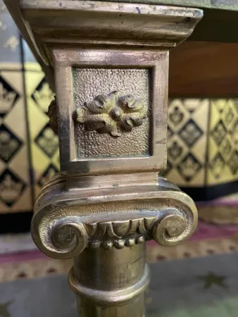 Table basse Louis XVI bronze et marbre