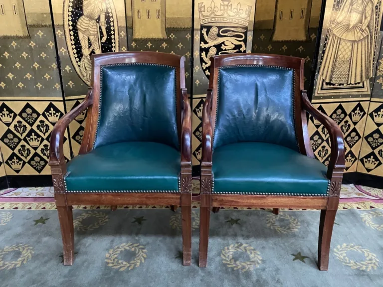 COPPIA DI POLTRONE IN STILE DA RISTORAZIONE FRANCESE